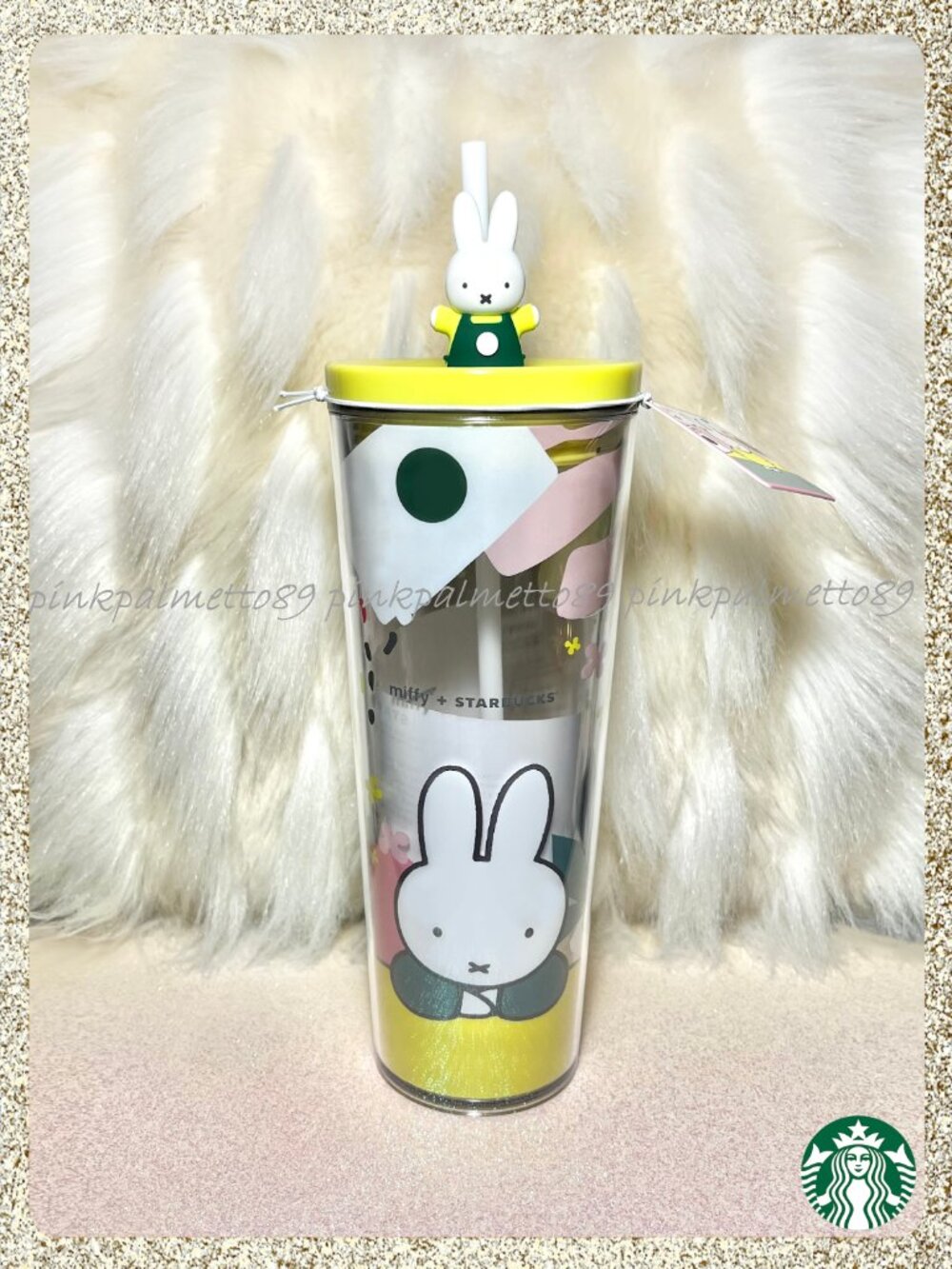 ✨🐇 NWT 2026 Miffy x Starbucks 24oz Cold Cup Tumbler w/ Straw Topper